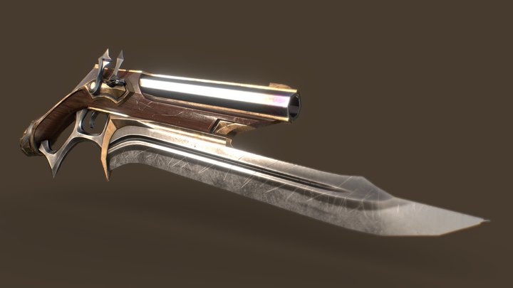 Flintlock Gunblade 3D Model