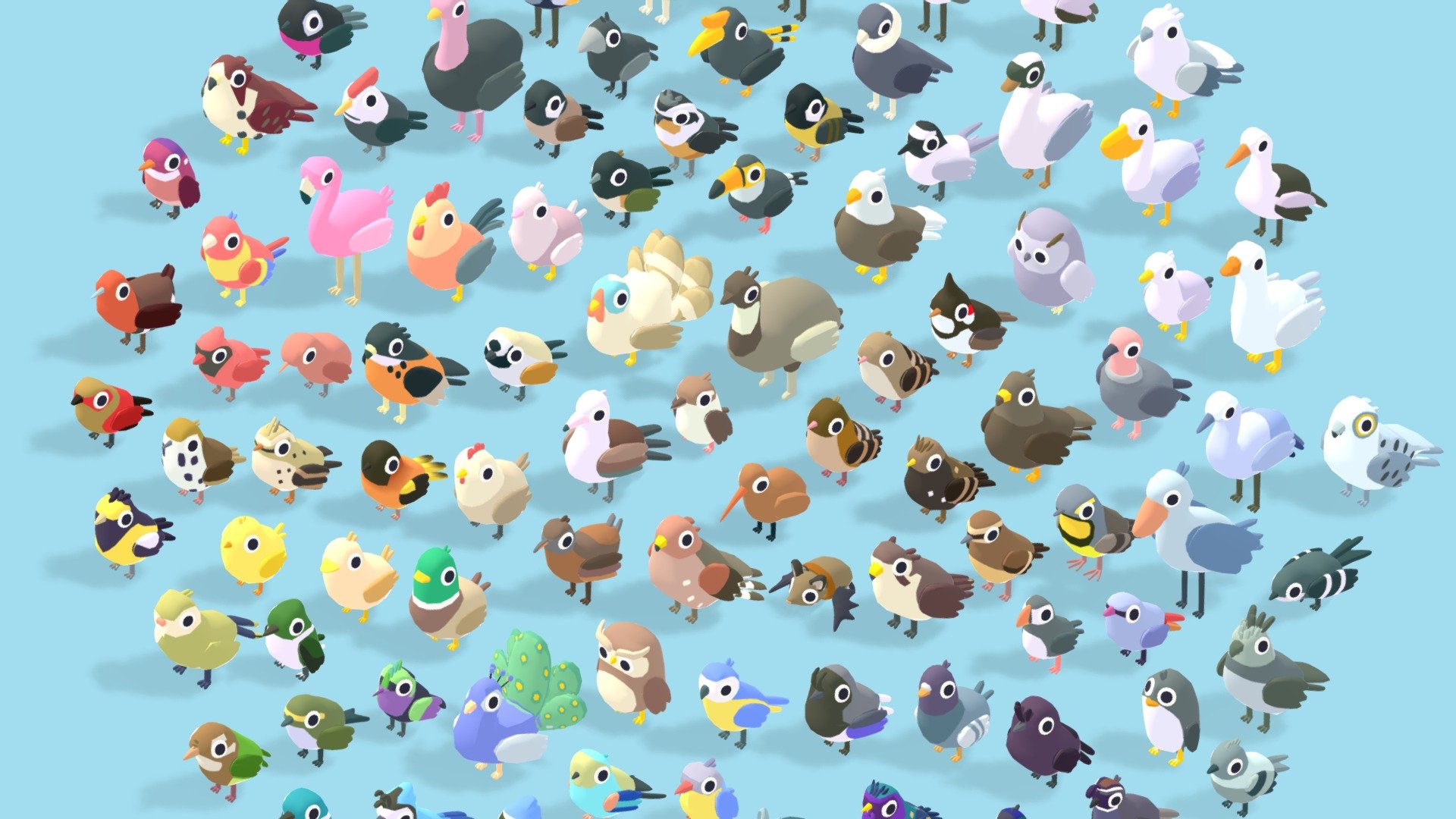 Quirky Series - Birds Bundle | Omabuarts Studio