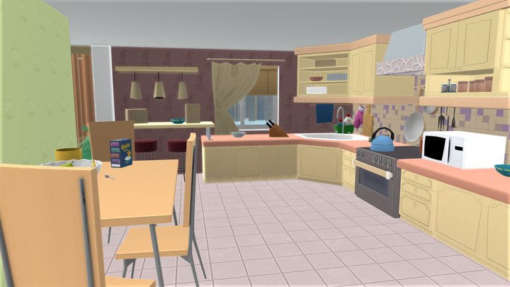 Фиксики кухня – Kostenloses 3D-Modell STL