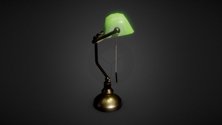 Bankers Lamp 3D Model
