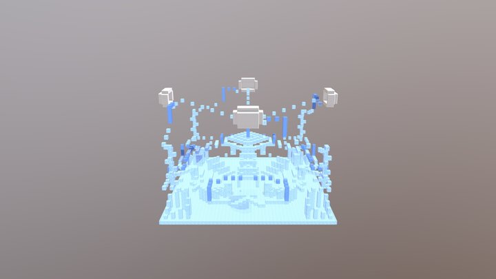 Ice Parkour 3D Model