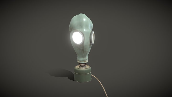 Gas mask like a lamp 3D Model