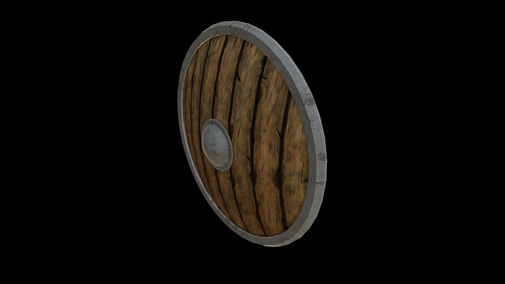 Tibia Wooden Shield 3D Model