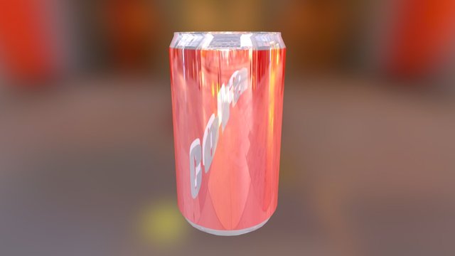 Soda Can- Red Cola 3D Model