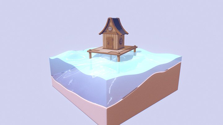 House On Water 3D Model