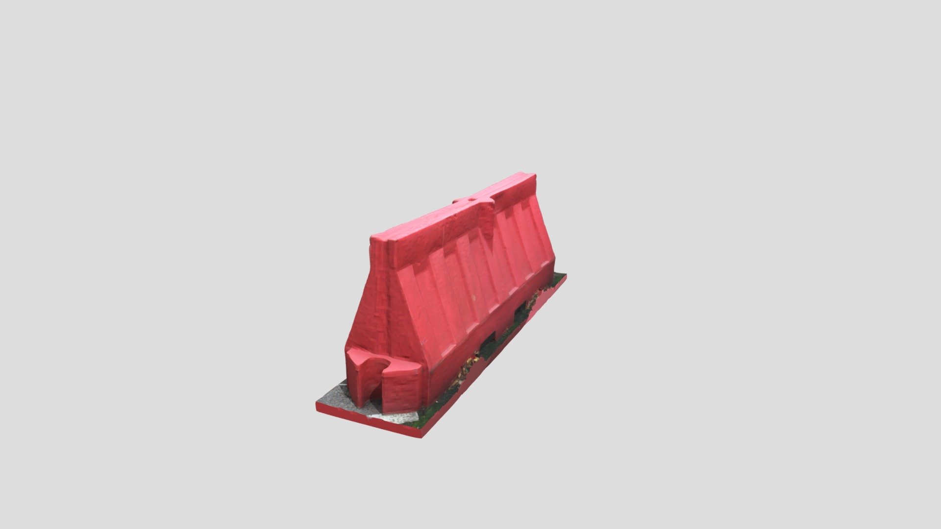 Red Plastic Barrier - 3D model by ljboxer [d525e09] - Sketchfab