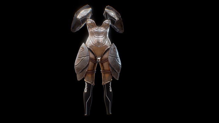 Free - Female Armor - Game Ready - 3 – Modello 3D gratuito STL
