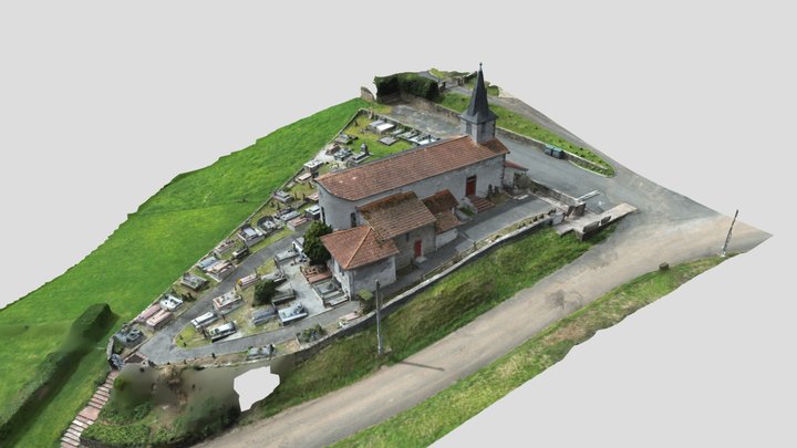 Eglise St-Jean-Baptiste, Anhaux 3D Model