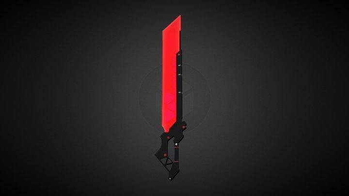 Scifi Heavy Blade (LowPoly) 3D Model