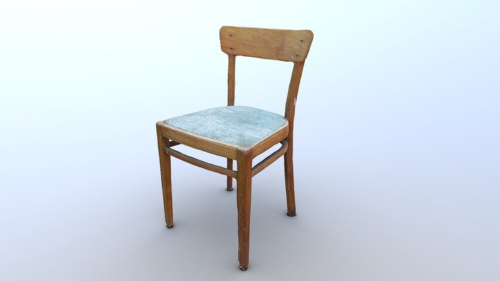 Wooden chair. Scan. 3D Model
