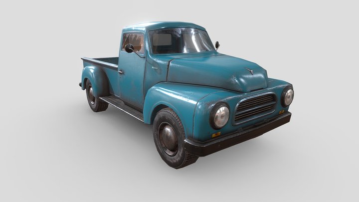 An old pickup truck 3D Model