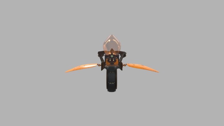 Flying Vehicle (One-Wheel) 3D Model