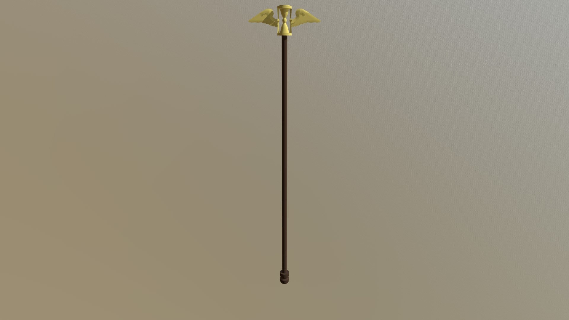 Low-Poly Plague Doctor Cane