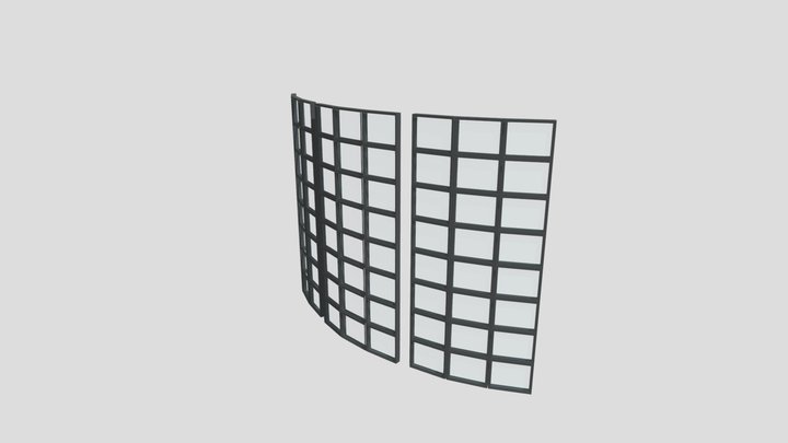 Curved Outer Wall 3D Model