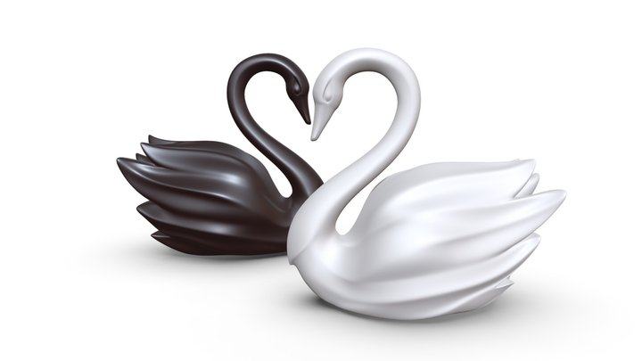 Birds on wedding cake 3 3D Model