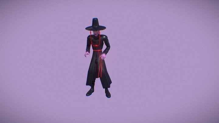 K-Pop Demon Hunters (Demon) Animated Character 3D Model
