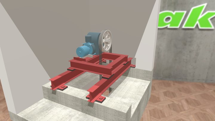 Elevator Soundproofing and vibration isolation 3D Model
