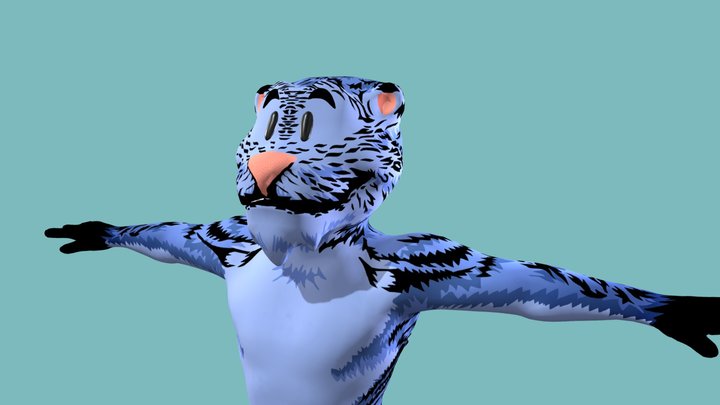 Toon Cougar 3D Model