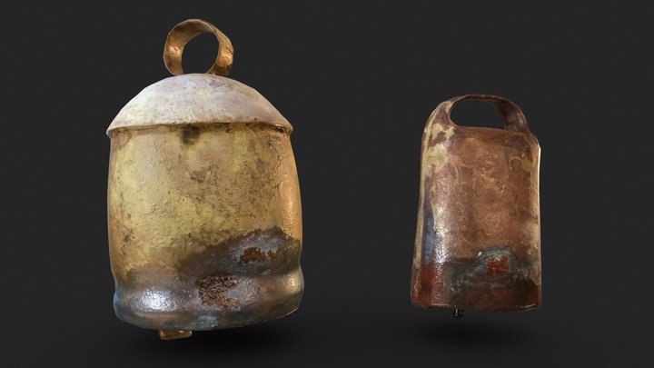 Antique cattle bells - cowbells - scan 3D Model