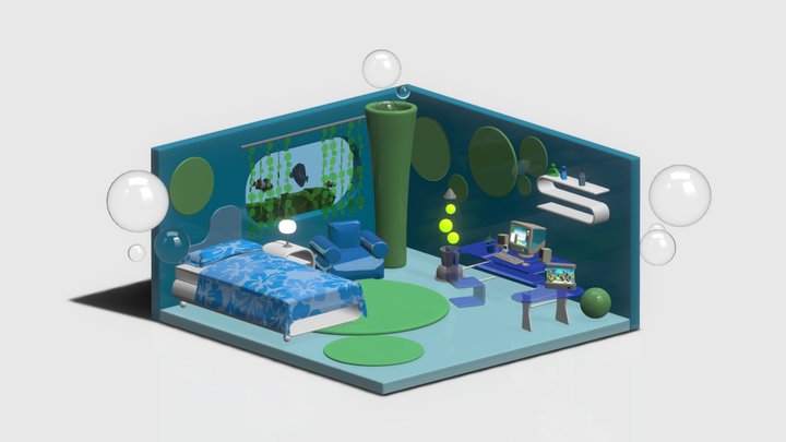 Frutiger Aero Room 3D Model
