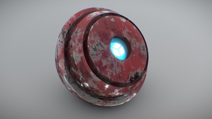 Red Metal 2K 3D Model