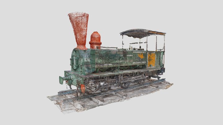 Old Steam Train 3D Model