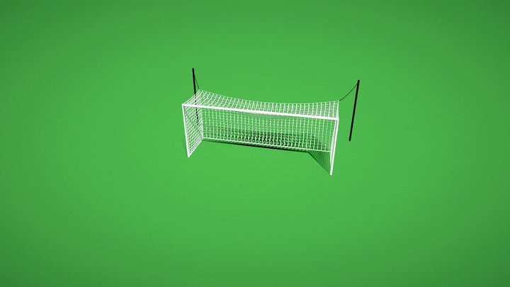 3d model of soccer / football goal post 3D Model