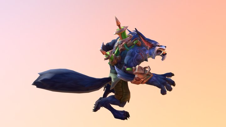 Warwick , the Uncaged Wrath of Zaun 3D Model