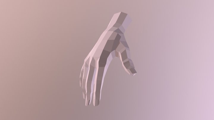 Low Poly Hand 3D Model
