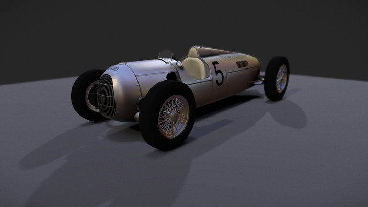 1936 AutoUnion Type-C 3D Model