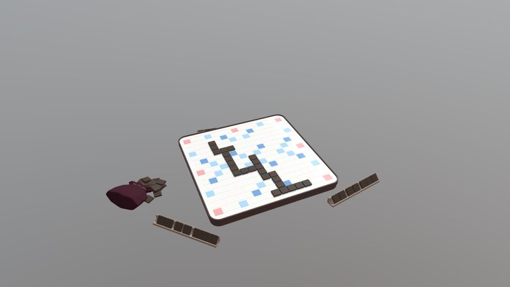 crossword board game 3D Model