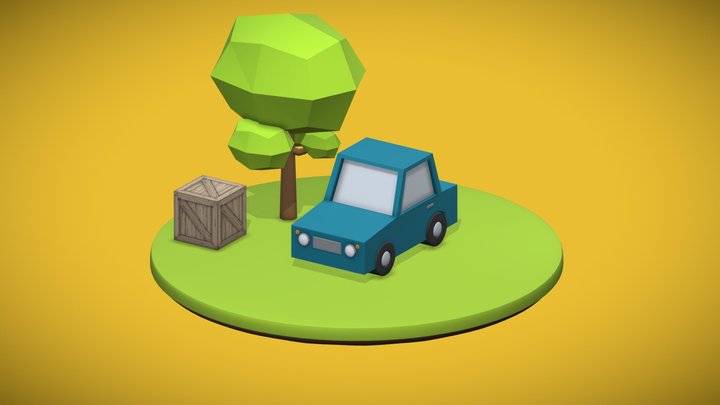 Car Flat 3D Model
