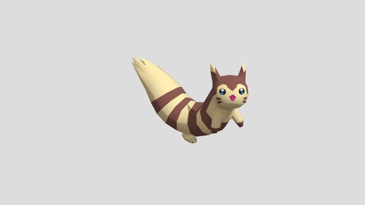 Nintendo 64 - Pokemon Stadium 2 - 162 - Furret 3D Model