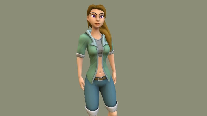 Generic girl character 3D Model