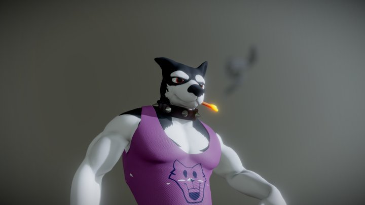 Undertale Doggo Fanart Idile Animation 3D Model