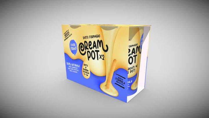 Cream Pot 2X 3D Model