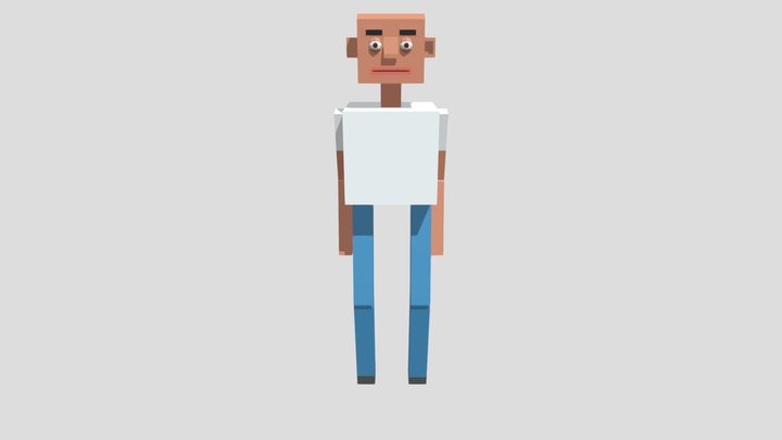 MichaelMauller-EarlyLester-BlokMan_Sadness_Rig 3D Model