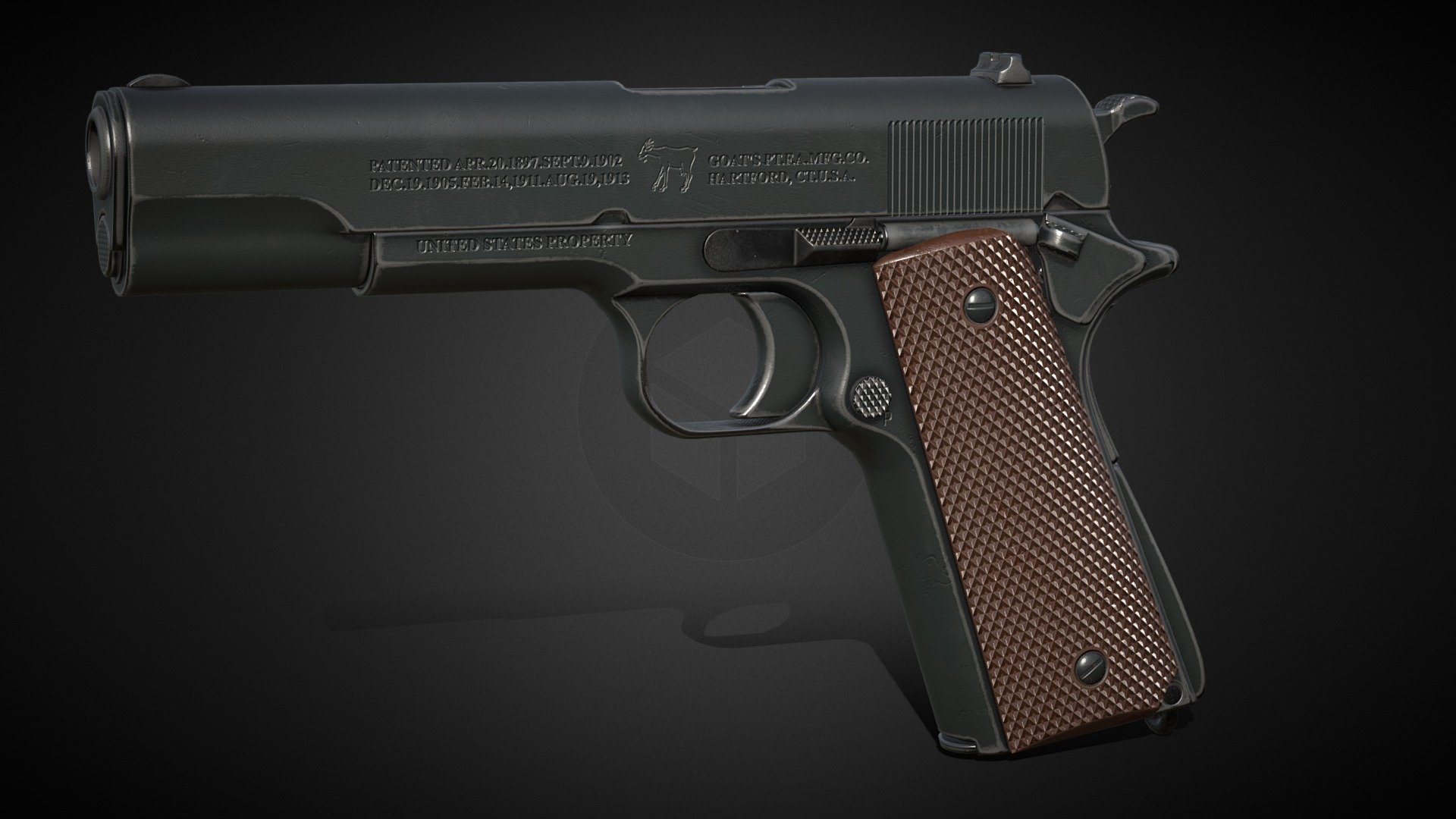 1911 Pistol - Buy Royalty Free 3D model by Firewarden3D (@Firewarden ...