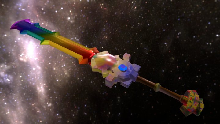 Rainbow Sword 3D Model