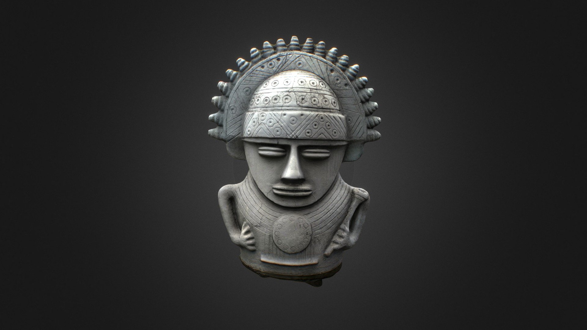 Escultura Muisca de la Cacica de Guatavita — Sketchfab embed 3D viewer