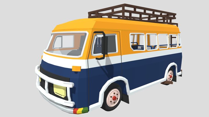 Car Rapide – Iconic Senegal Public Transport 3D Model