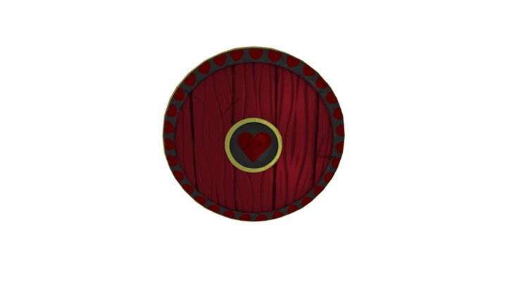 Queen Of Hearts Shield 3D Model