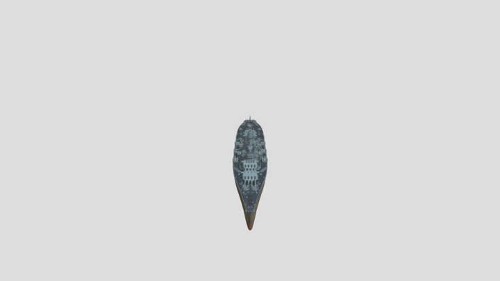 U.S.S Rhodeisland Battleship 3D Model