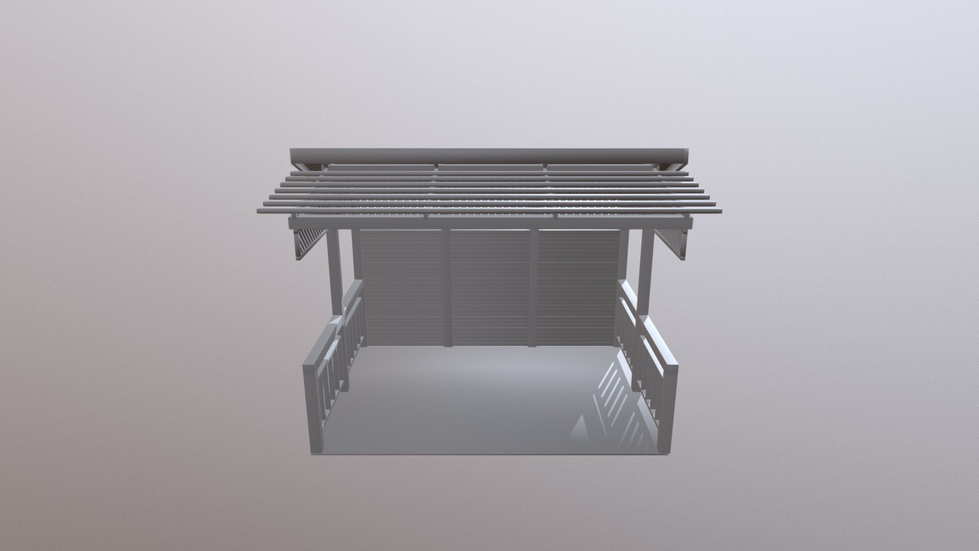 пергола пристройка - 3D model by sevaolga [d5458b6] - Sketchfab