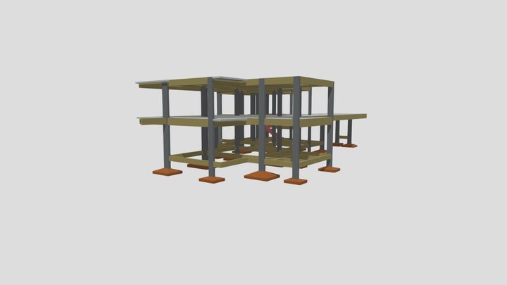 Projeto Estrutural de Duplex 3D Model