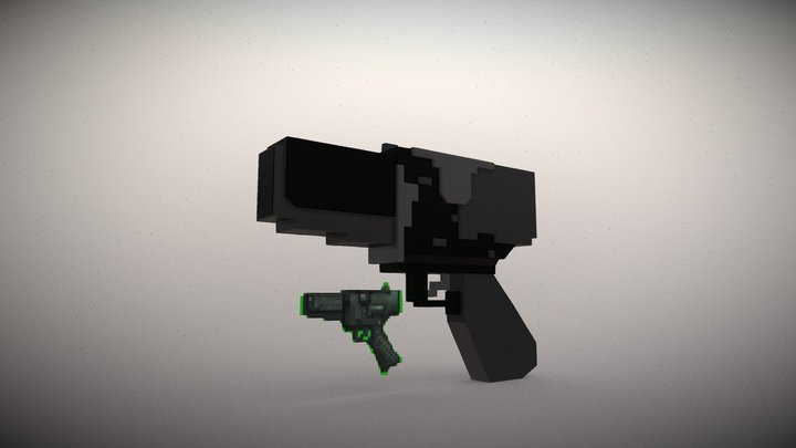 GTA 2 Pistol in 3D 3D Model