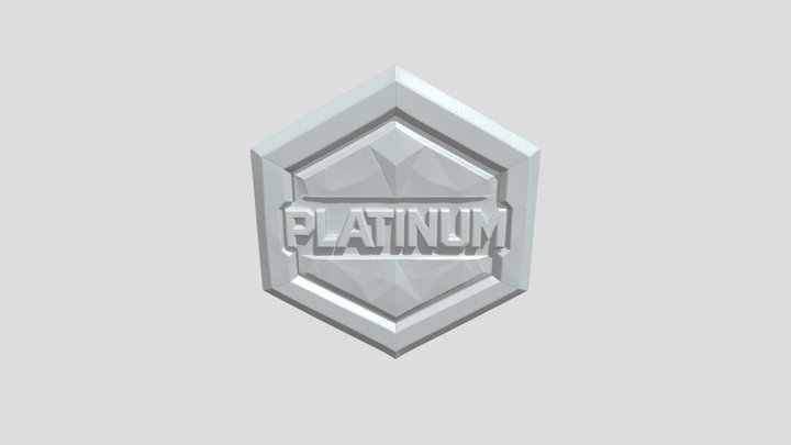 Platinum ranked badge emblem