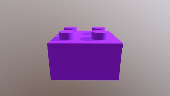 2x2 Purple 3D Model