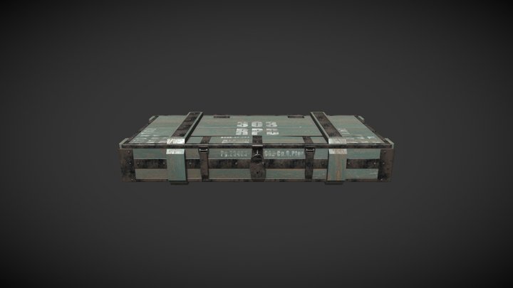 Wooden Weapon Case PBR Game Ready 3D Model