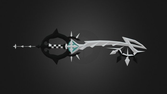 Two Became One Keyblade 3D Model